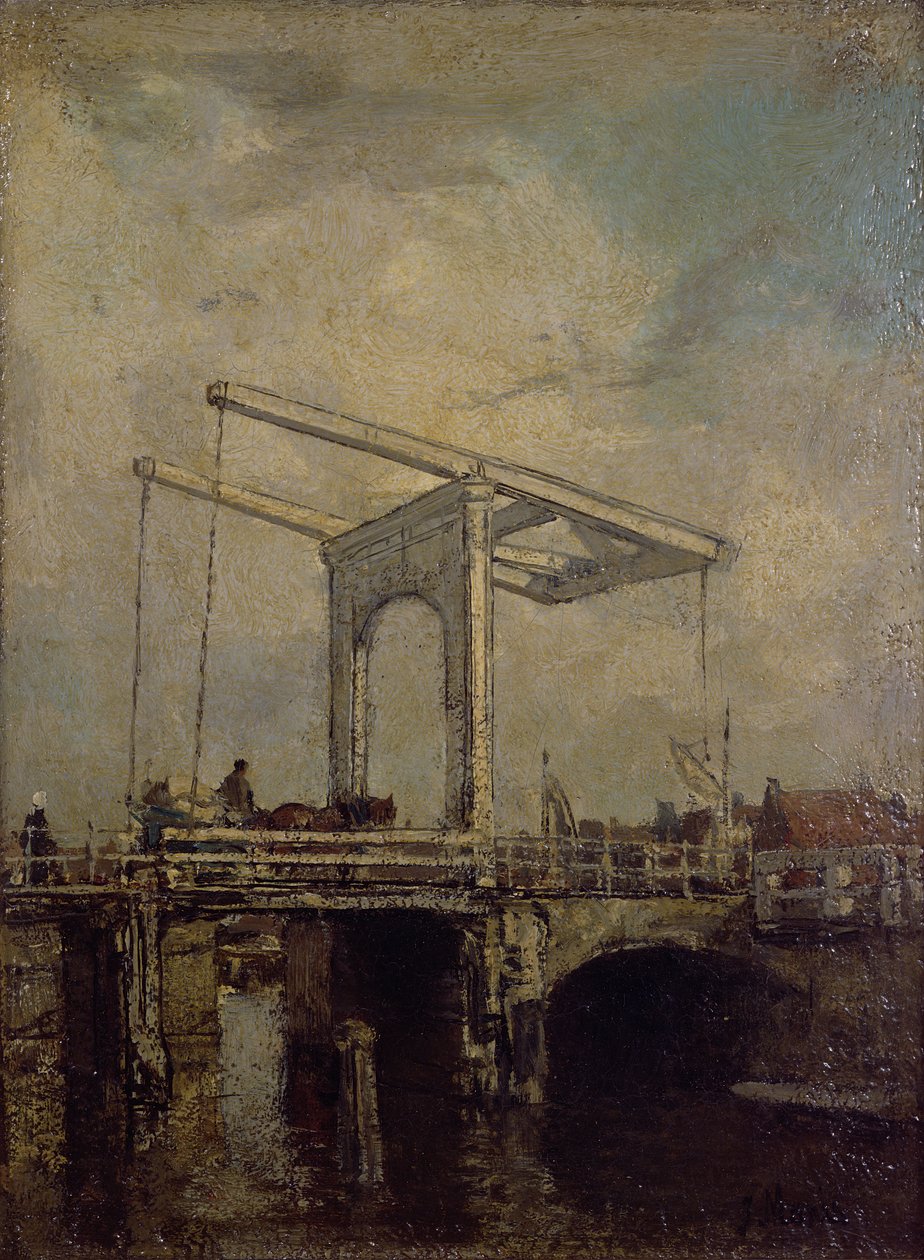 Felvonóhíd egy holland városban, 1875 alkotó: Jacob Henricus or Hendricus Maris