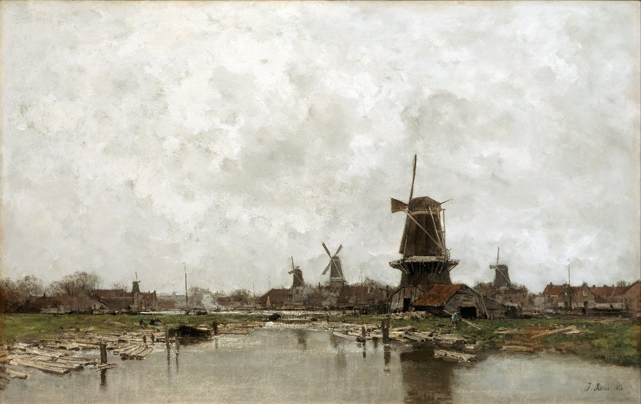 Az öt szélmalom, 1878 alkotó: Jacob Henricus or Hendricus Maris