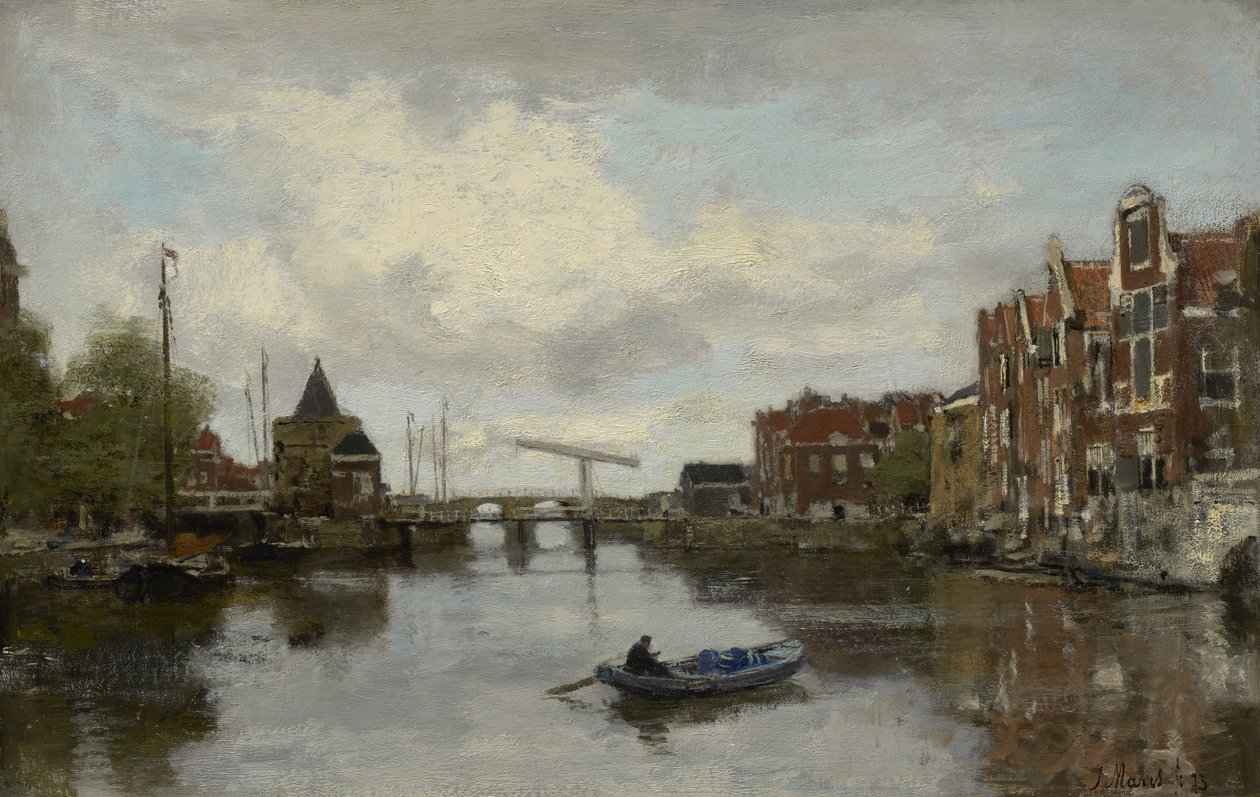 Kilátás egy holland városra, 1873 alkotó: Jacob Henricus or Hendricus Maris