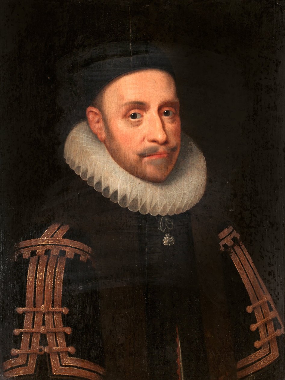 Gusztáv Adolf svéd király portréja alkotó: Jacob Hoefnagel