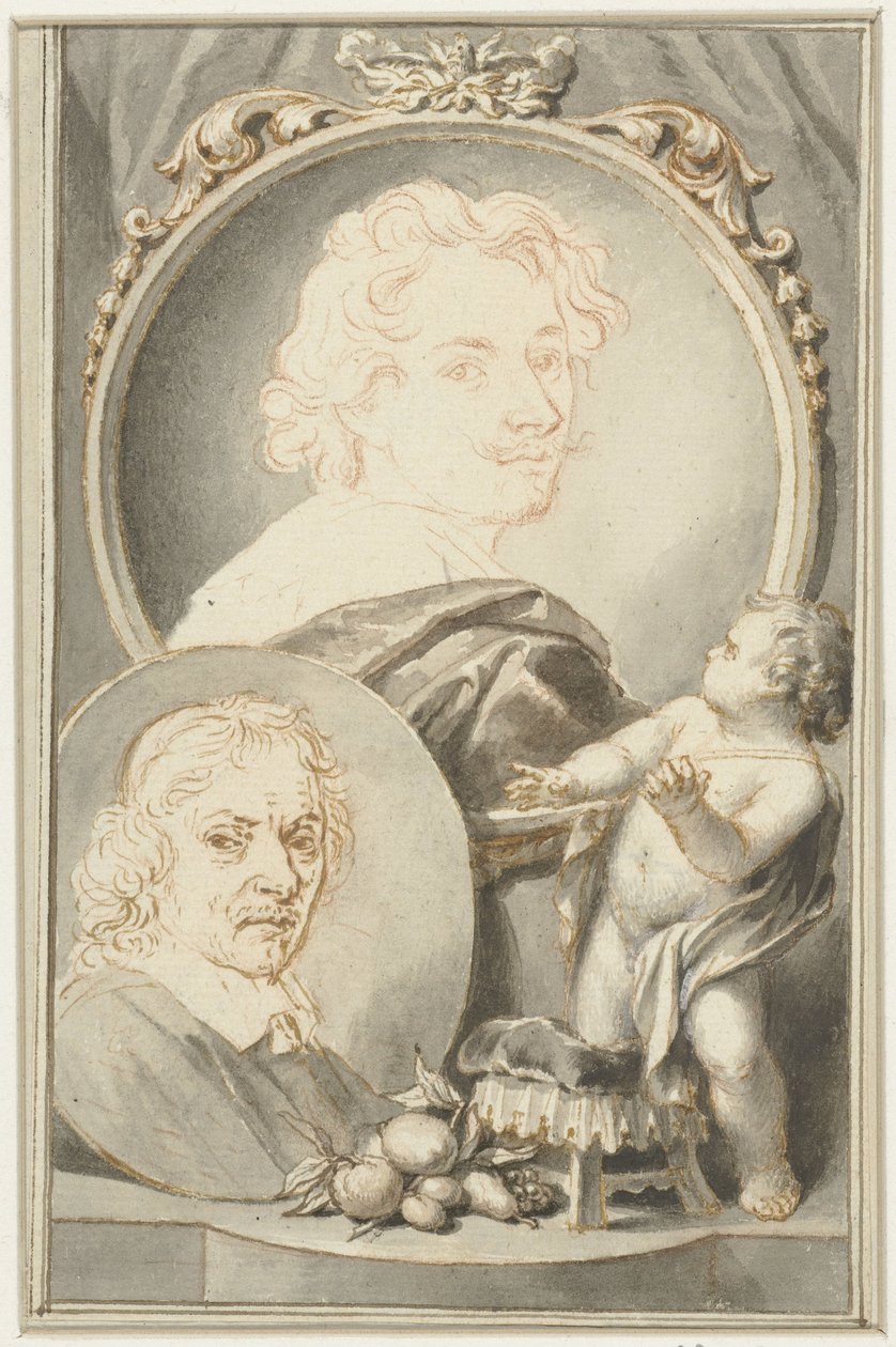 Anton van Dyck és Jacob de Bray portréi alkotó: Jacob Houbraken