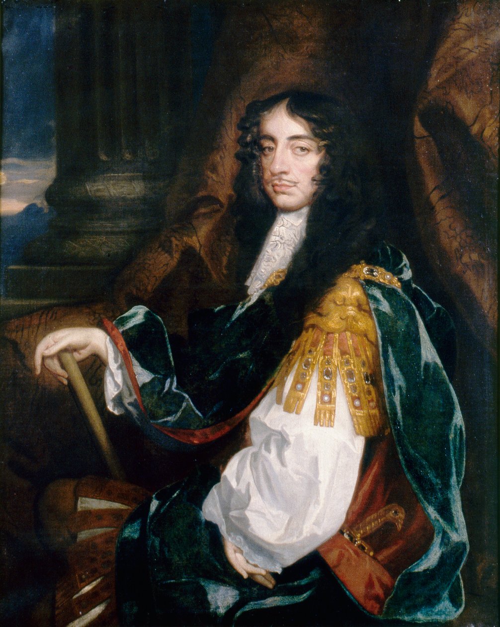 II. Károly portréja, 1660 körül (olaj, vászon) alkotó: Jacob Huysmans