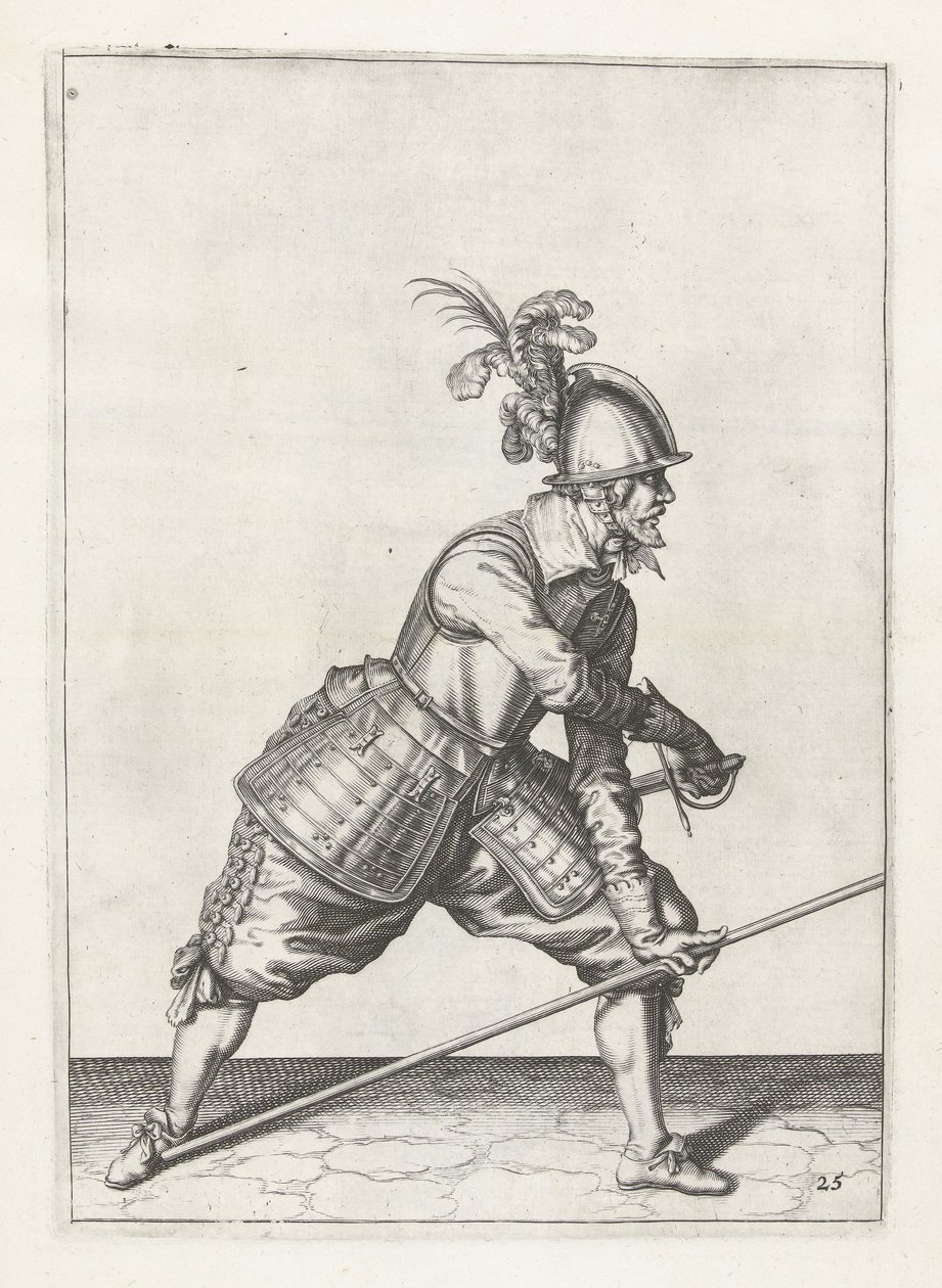 Katona lándzsahúzó karddal, 1600 körül alkotó: Jacob II de Gheyn