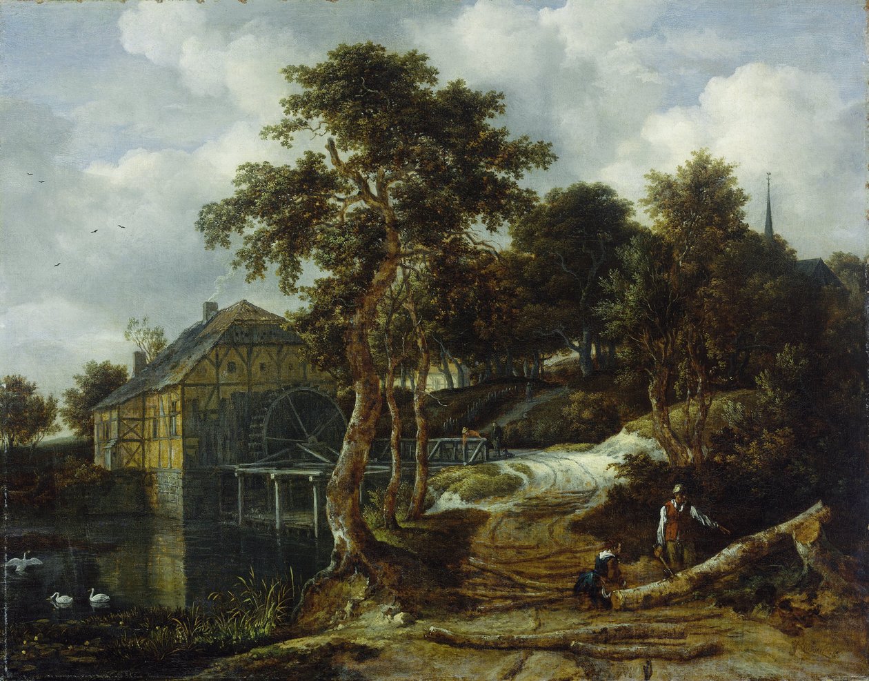 Táj vízimalommal alkotó: Jacob van Ruisdael