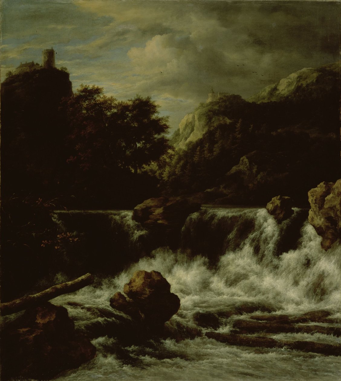 Hegyvidéki táj vízeséssel alkotó: Jacob van Ruisdael