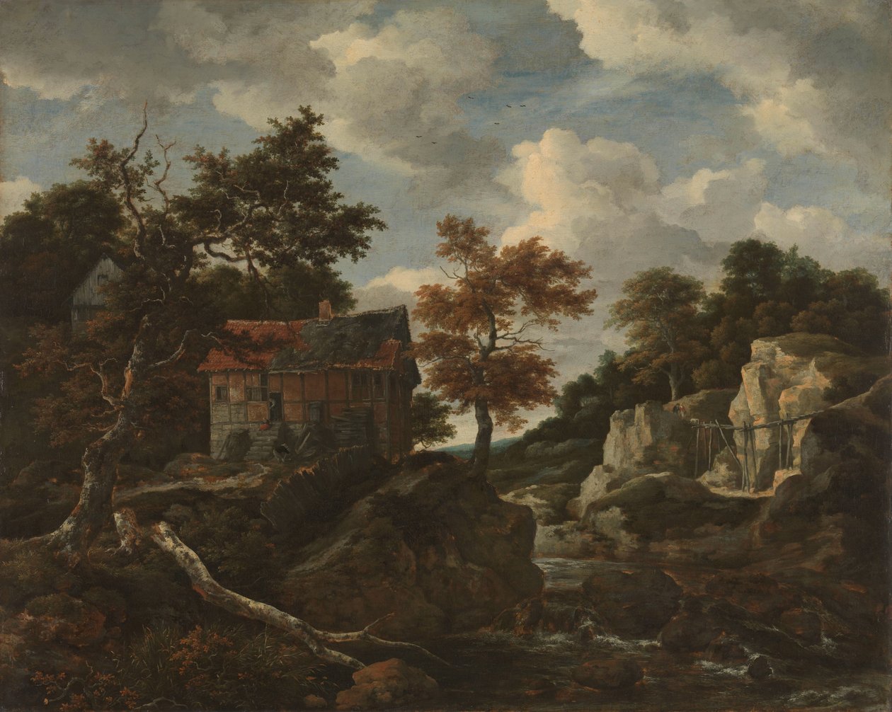 Sziklás táj alkotó: Jacob van Ruisdael