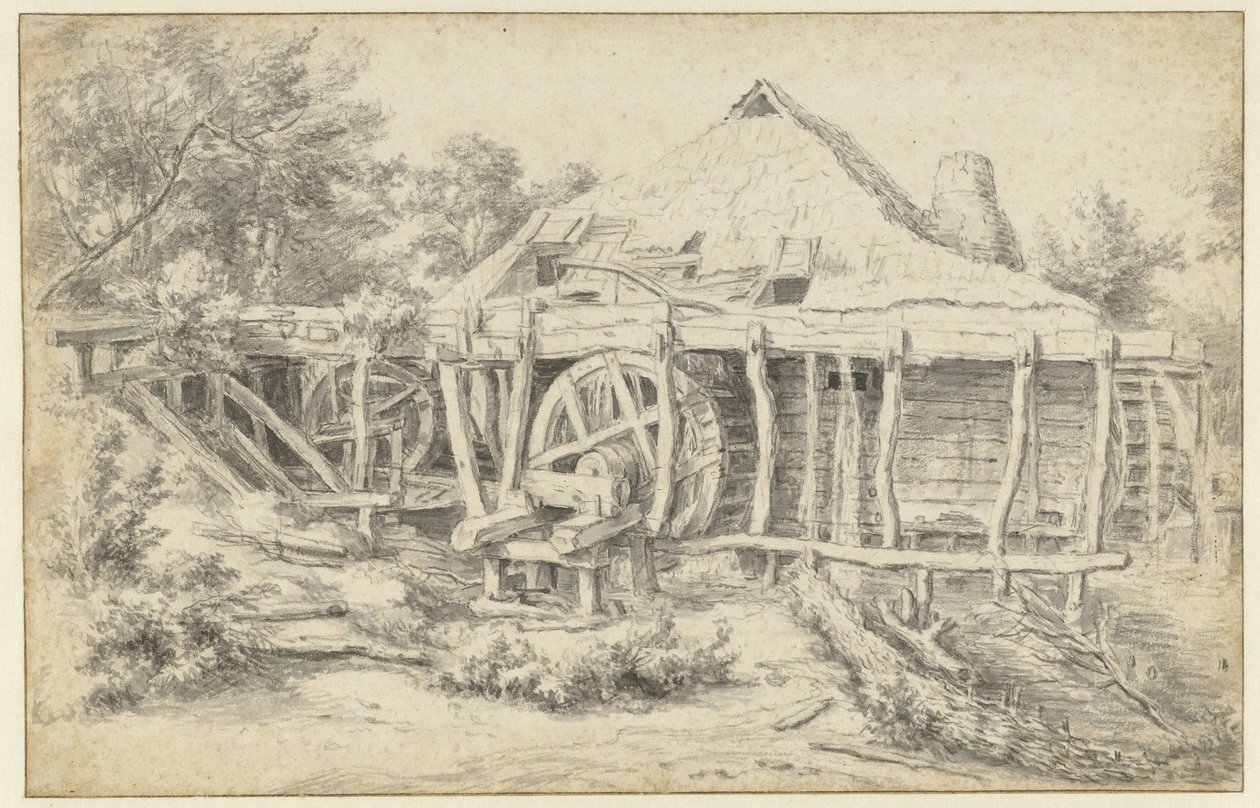 Kilátás a vízimalomra alkotó: Jacob van Ruisdael