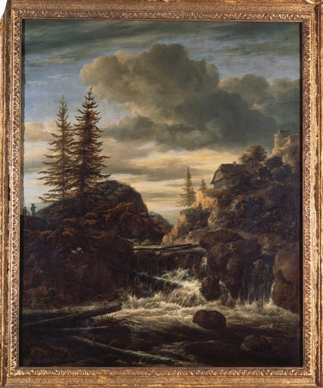 Norvég táj vízeséssel alkotó: Jacob van Ruisdael