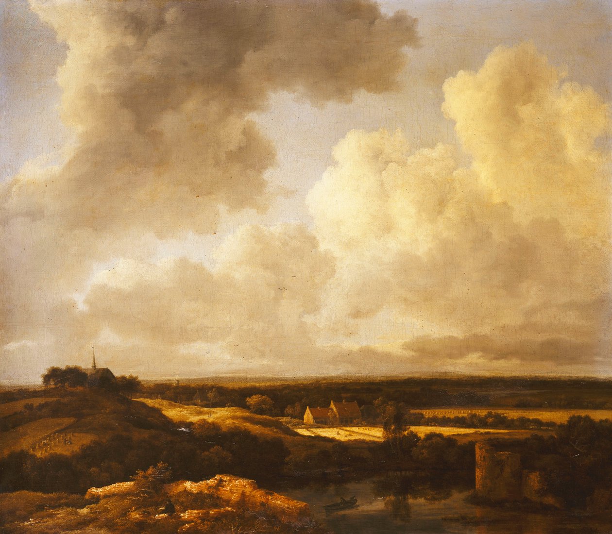 Egy kiterjedt táj nyáron, 1665-70 alkotó: Jacob van Ruisdael