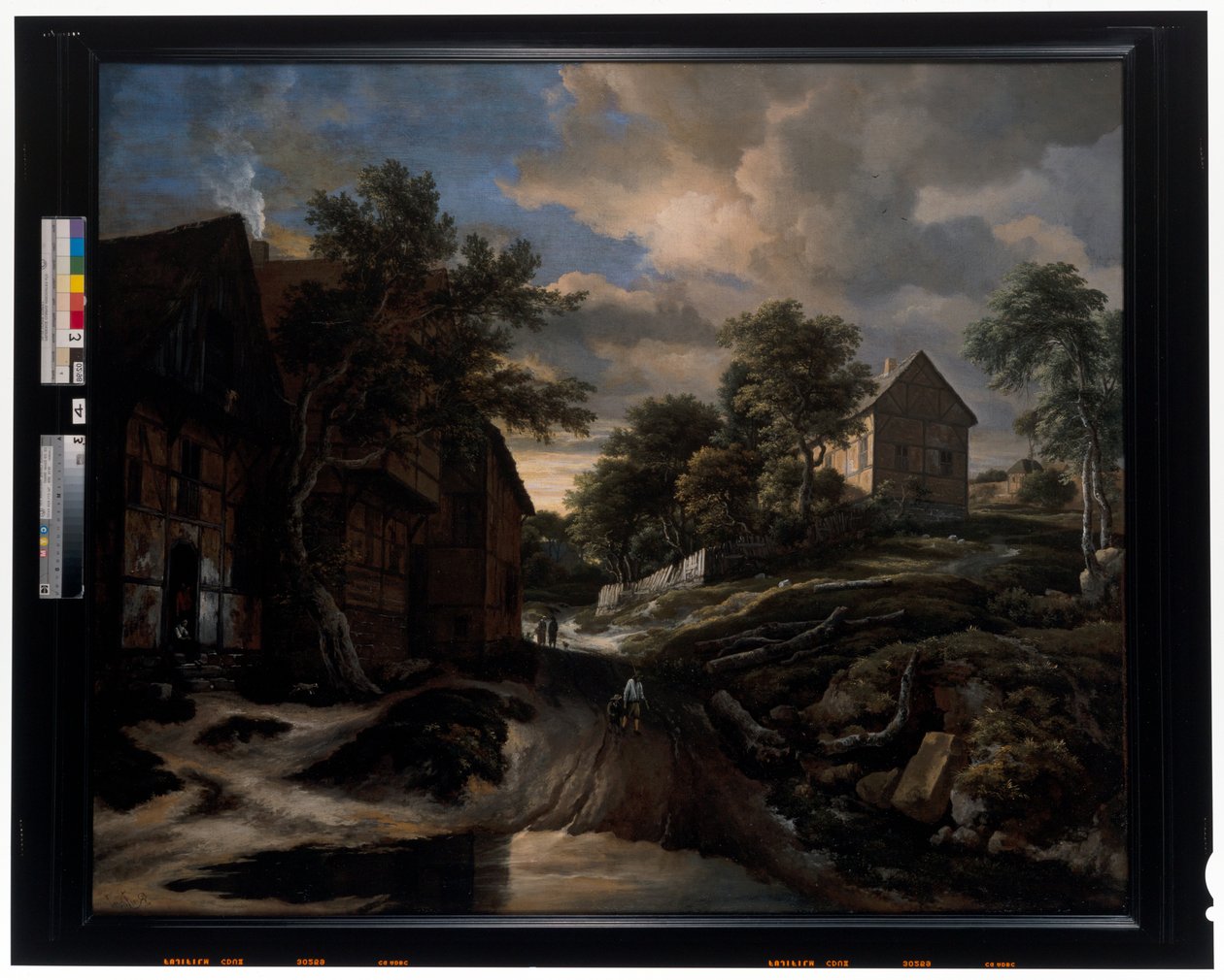 Táj favázas házakkal alkotó: Jacob Isaaksz. or Isaacksz. van Ruisdael