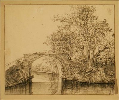Táj egy kőhíddal alkotó: Jacob van Ruisdael