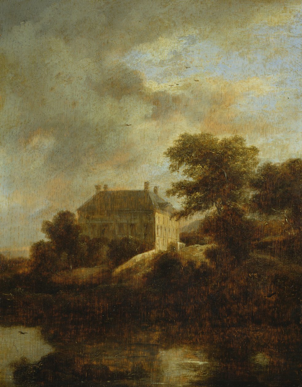 Táj vidéki házzal alkotó: Jacob van Ruisdael