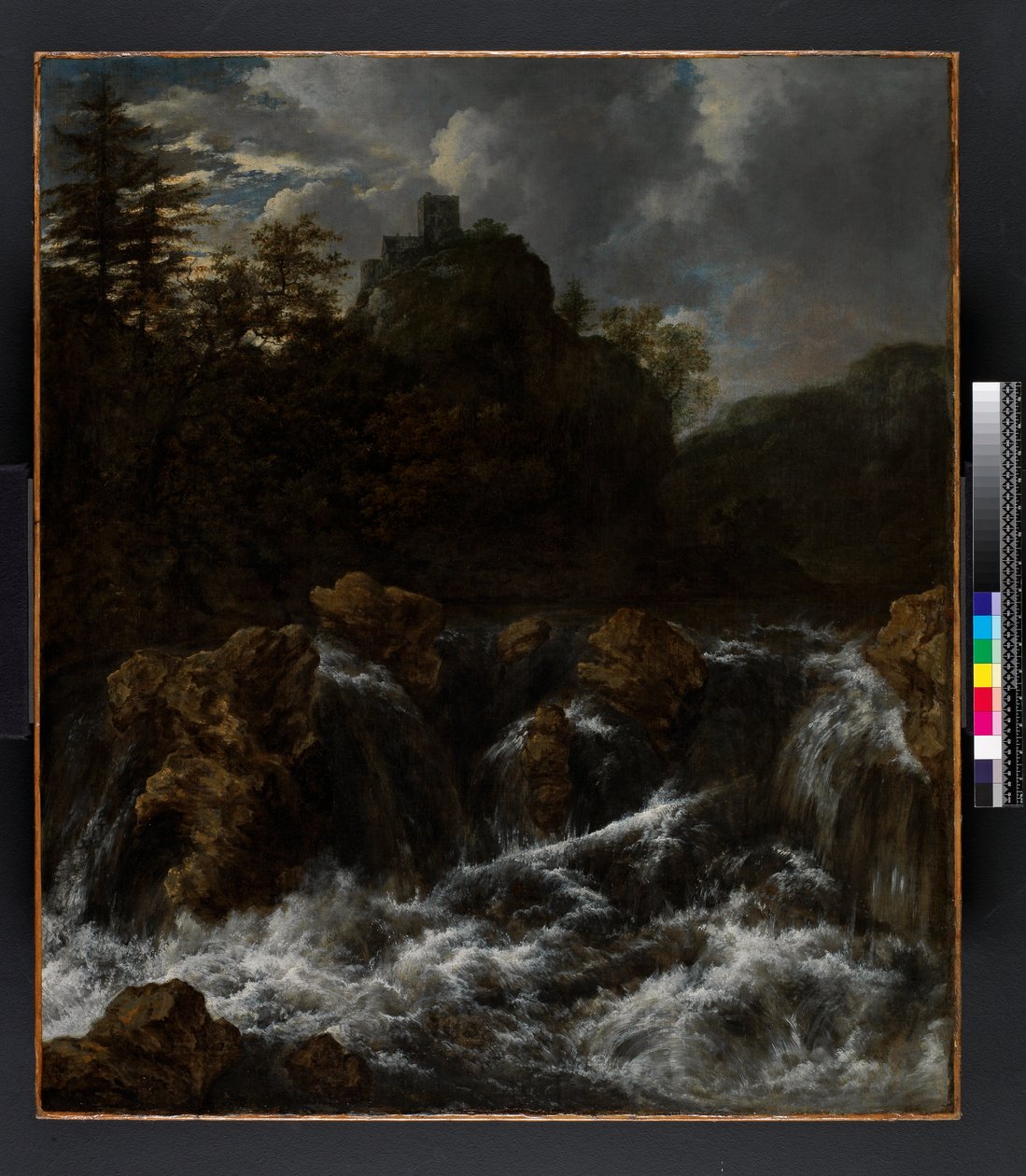 Táj vízeséssel, 1682 előtt alkotó: Jacob van Ruisdael