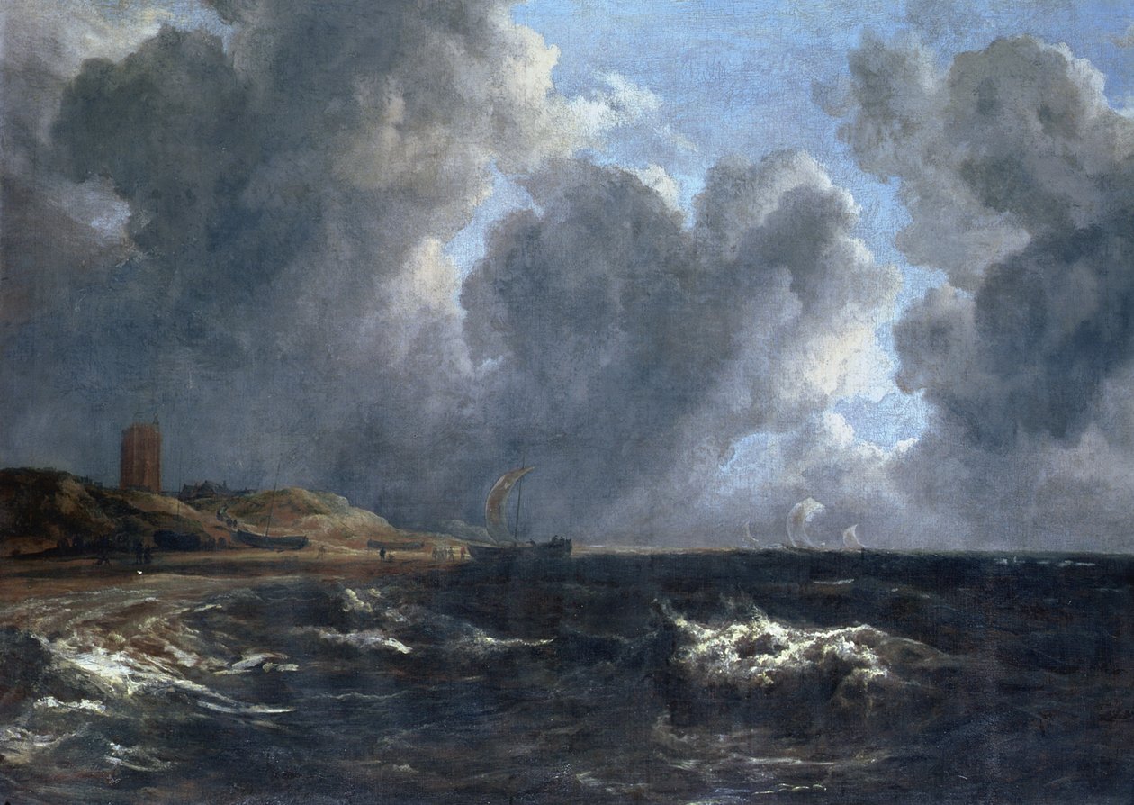 Vihar az Egmond-aan-Zee-nél (olaj, vászon) alkotó: Jacob van Ruisdael