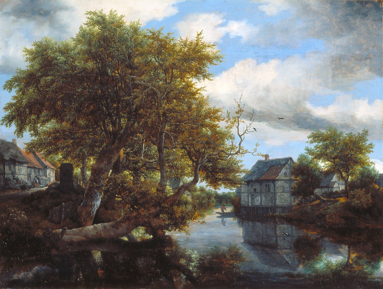 A nagy medence (olaj, fa) alkotó: Jacob van Ruisdael