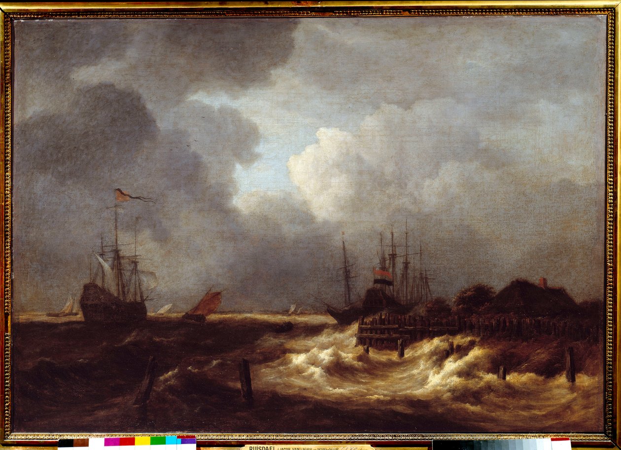 Jacob Isaaksszoon van Ruisdael (Ruysdael) Tempete festménye (1628-1682) 17. század. Nap 1,1x1,6 m alkotó: Jacob van Ruisdael