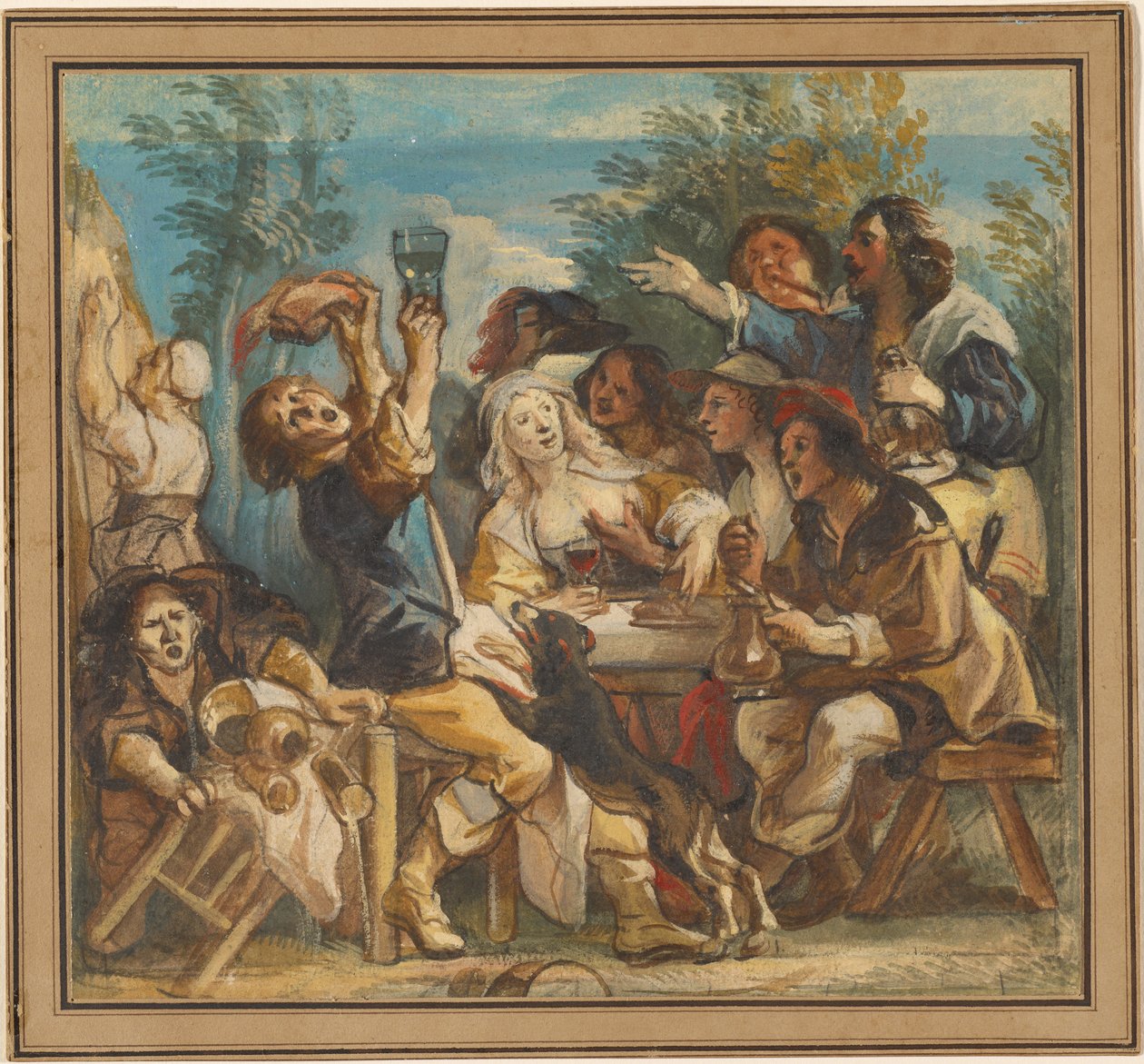 Vidám társaság alkotó: Jacob Jordaens