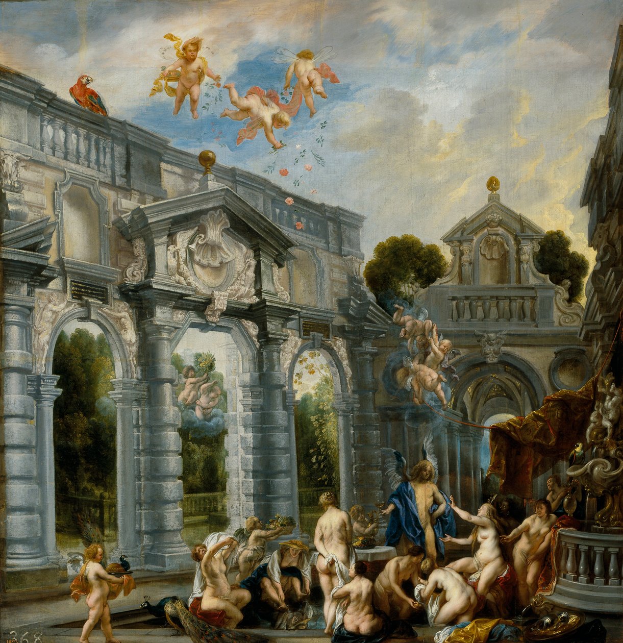 ""Amour et Psyche"" (Amor és Psyche) Jacob Jordaens (1593-1678) festménye 1630 körül. Mérete 131x127 cm Museo del Prado, Madrid alkotó: Jacob Jordaens