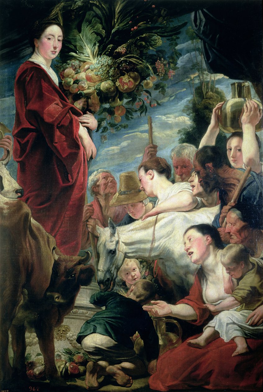 Felajánlás Ceresnek, az aratás istennőjének alkotó: Jacob Jordaens