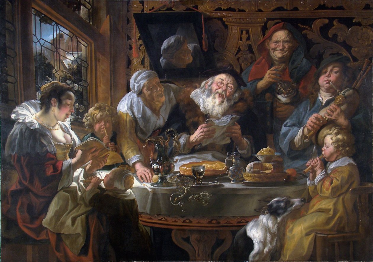 Ahogy az öregek énekelnek, úgy csőzik a fiatalok alkotó: Jacob Jordaens