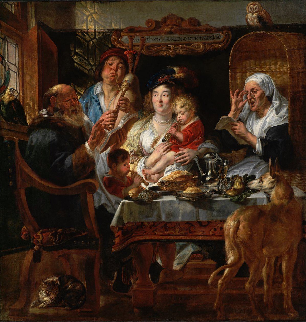 Ahogy az öregek énekelnek, úgy csőzik a fiatalok alkotó: Jacob Jordaens