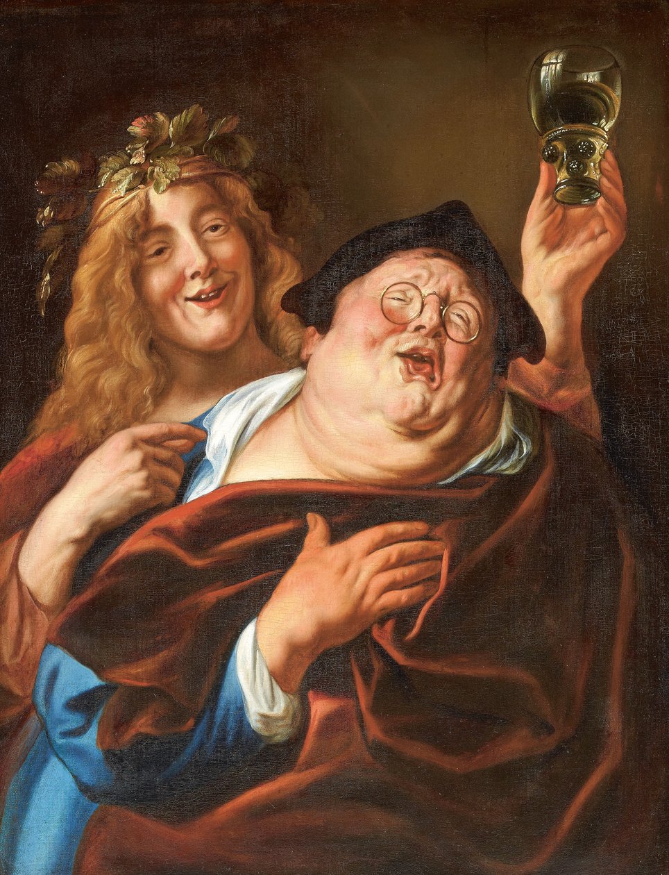 Bacchus és egy követője, 1645 után. alkotó: Jacob Jordaens