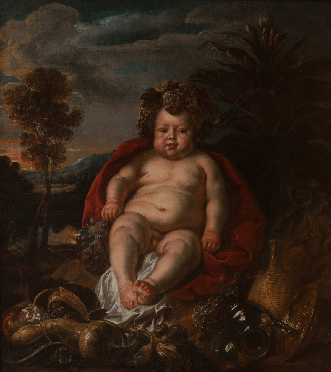 Bacchus gyermekként alkotó: Jacob Jordaens