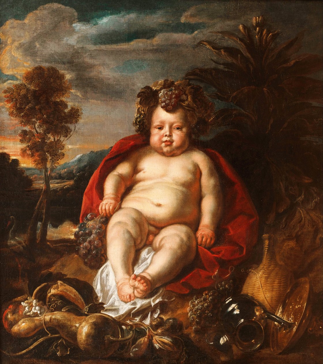 Bacchus gyermekként alkotó: Jacob Jordaens