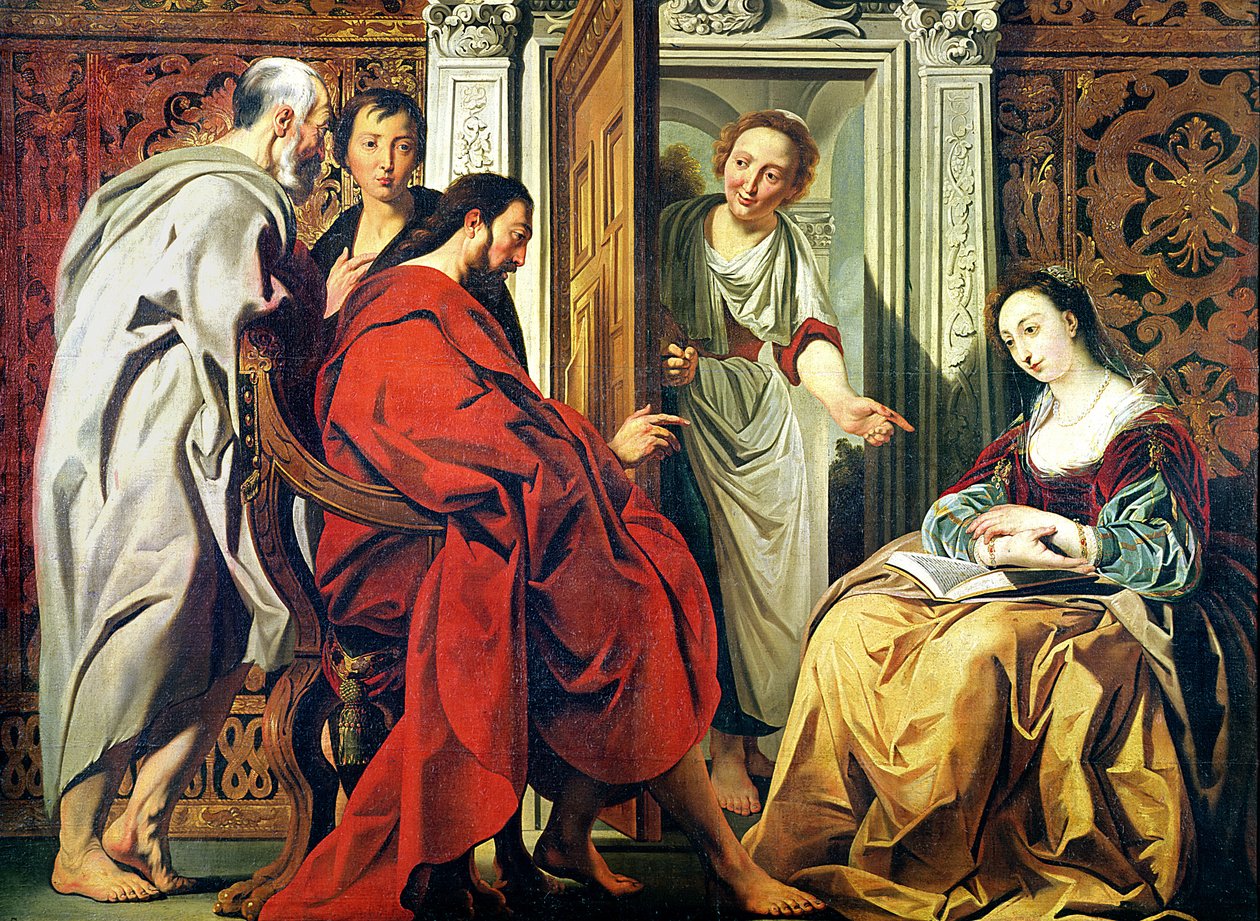 Krisztus Márta és Betániai Mária házában alkotó: Jacob Jordaens