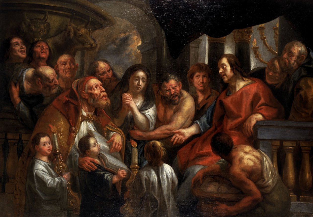 Krisztus és a házasságtörő asszony alkotó: Jacob Jordaens