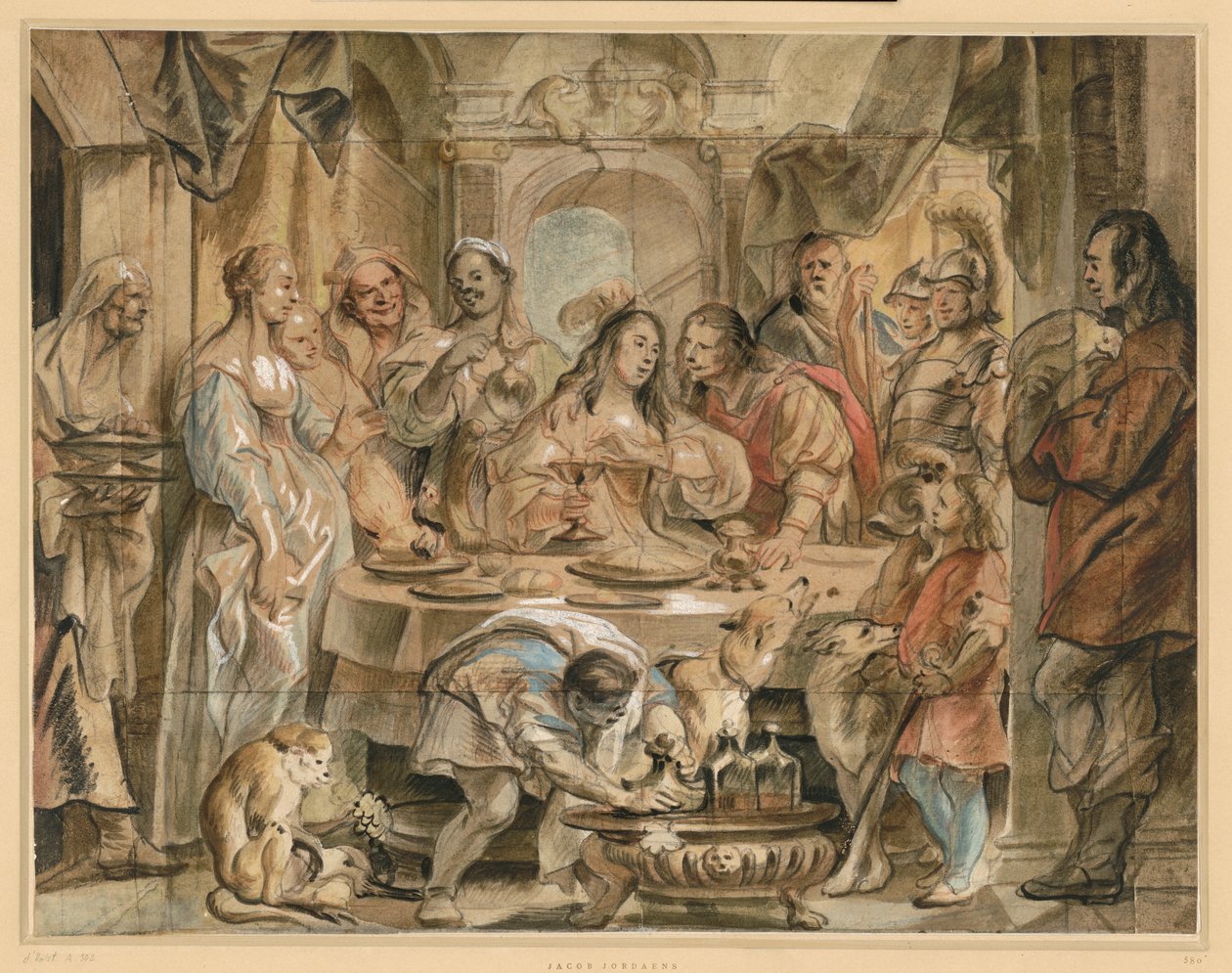 Kleopátra bankettje alkotó: Jacob Jordaens