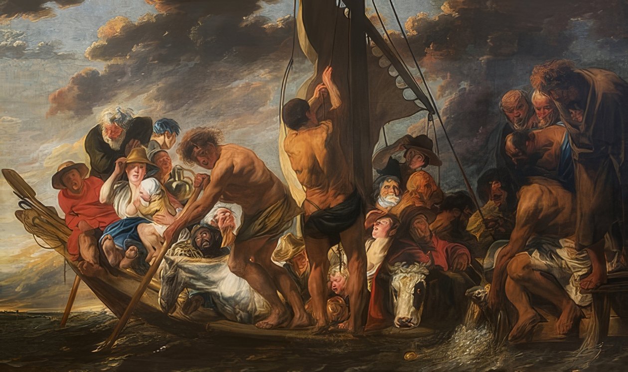 A kamat filléres. Péter csodálatos horgászexpedíciója. (és: komp Antwerpenbe). 1623 körül alkotó: Jacob Jordaens