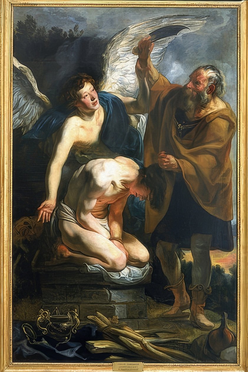Izsák áldozata. 17. század alkotó: Jacob Jordaens