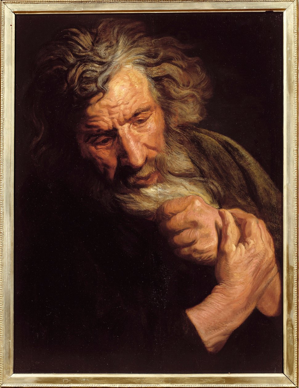 Jacob Jordaens (1593-1678) Old Man Painting vezetője, 1640 körül Amiens, Picardiai Múzeum alkotó: Jacob Jordaens