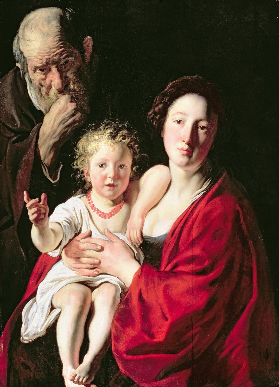 Szent Család (panel) alkotó: Jacob Jordaens