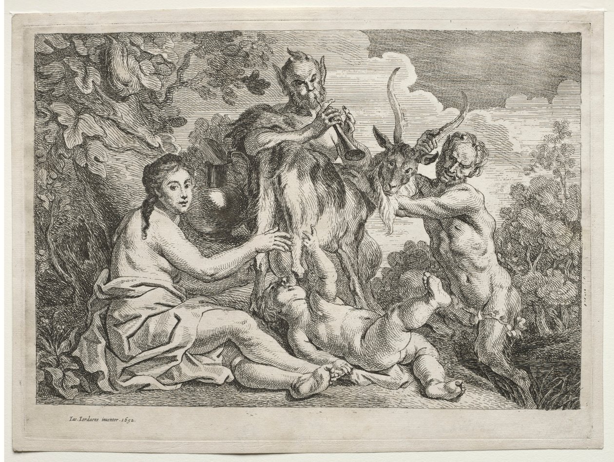 Jupiter, Almathea kecske táplálta, 1652. alkotó: Jacob Jordaens