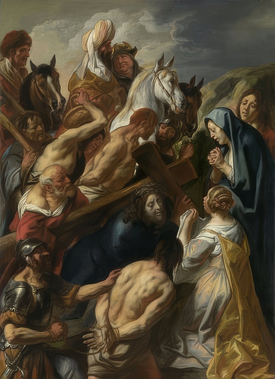 A kereszt hordozása. 1657 alkotó: Jacob Jordaens