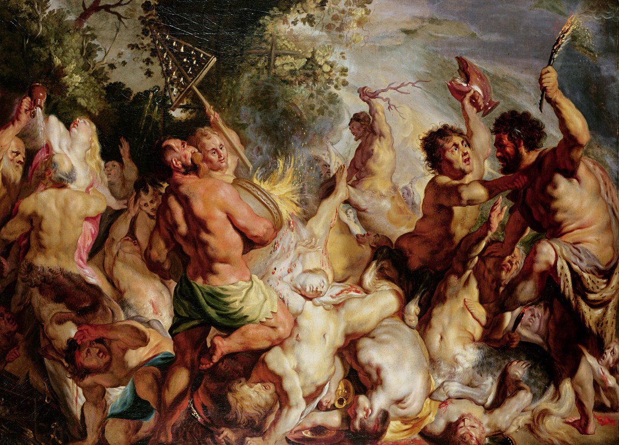 Lapithok és a kentaurok alkotó: Jacob Jordaens