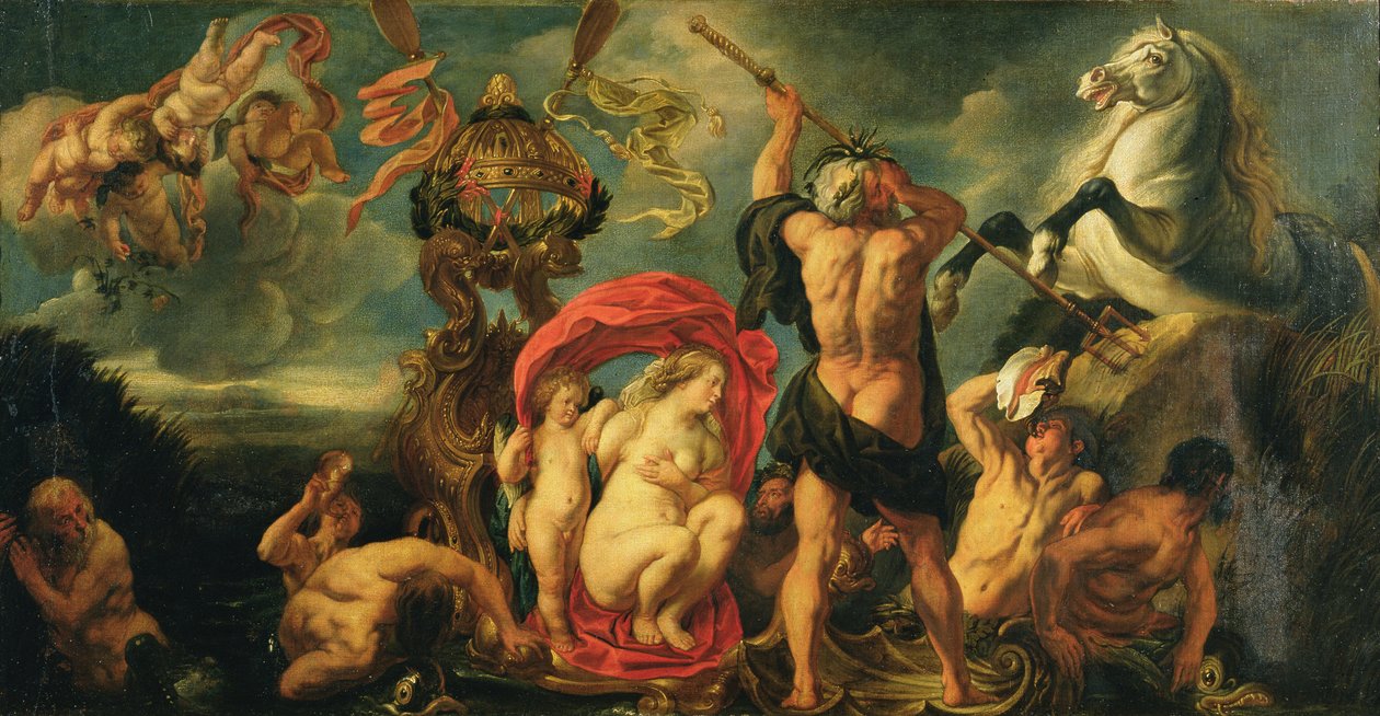 A Neptunusz megteremti a lovat alkotó: Jacob Jordaens