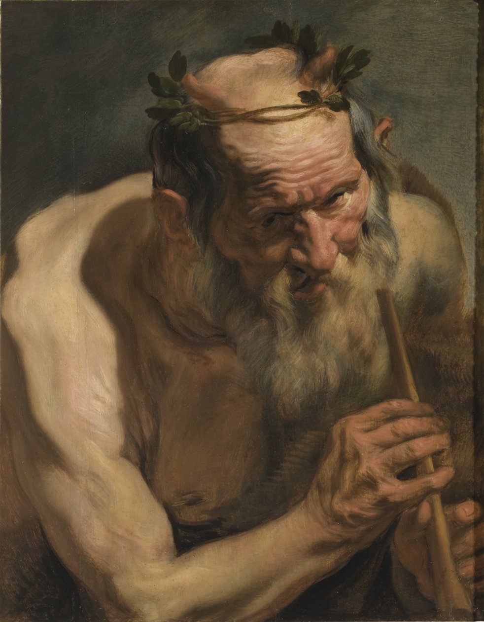 Furulyát tartó öreg szatír, 1620 körül alkotó: Jacob Jordaens