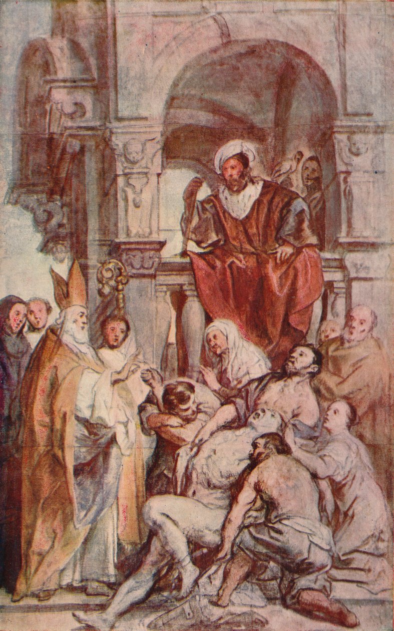 Szent Márton egy megszállott ember gyógyítása, 17. század, 1903 alkotó: Jacob Jordaens