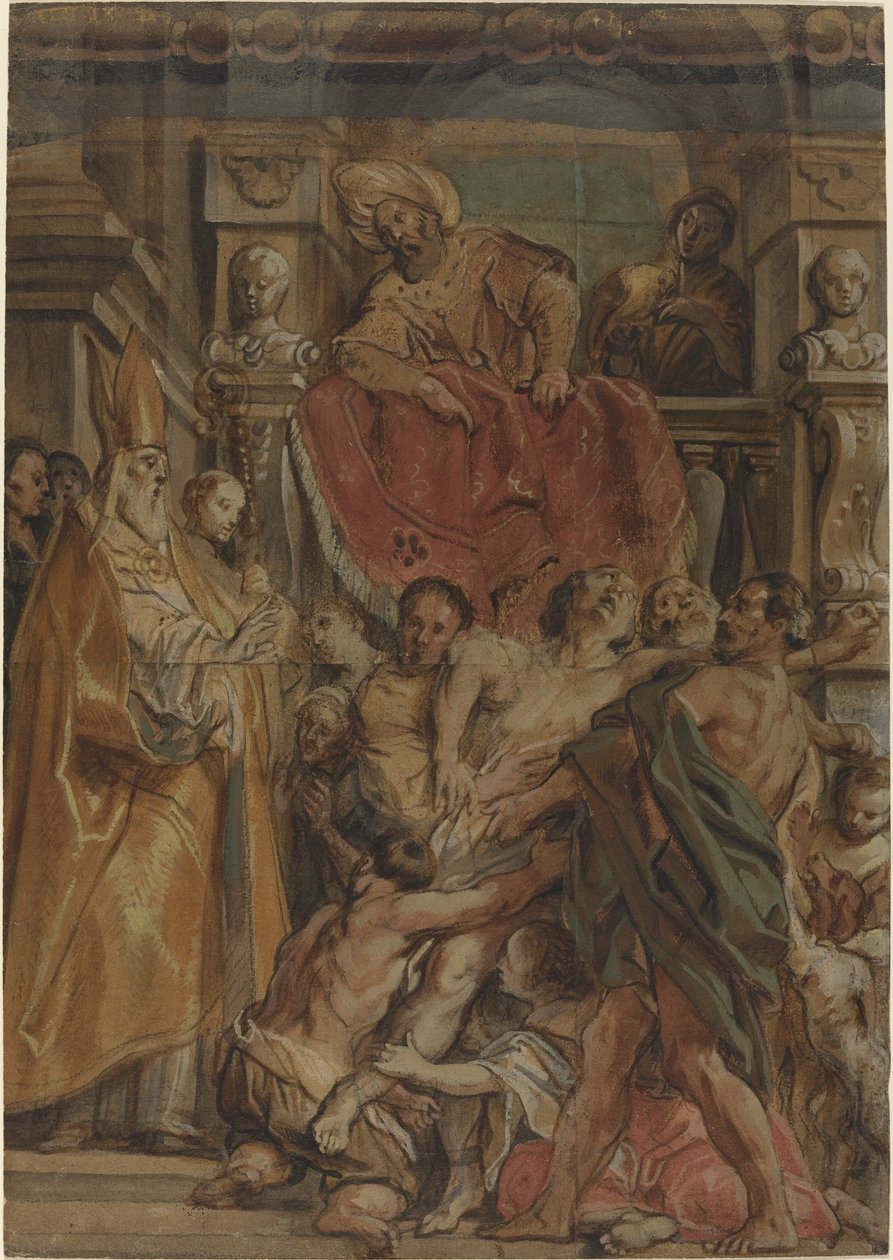 Tours-i Szent Márton Tetrodius szolgájának gyógyítása alkotó: Jacob Jordaens