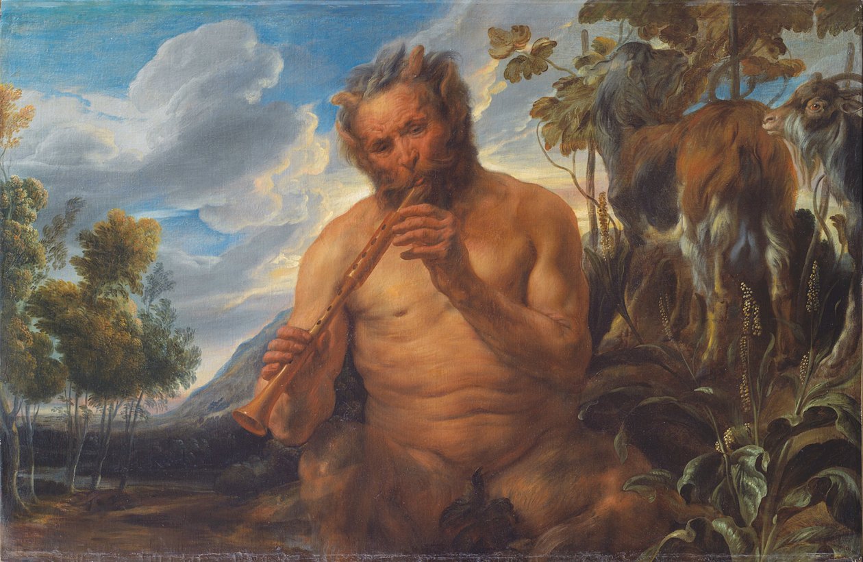 A sípján játszó szatír (Jupiter gyermekkora) (töredék) alkotó: Jacob Jordaens