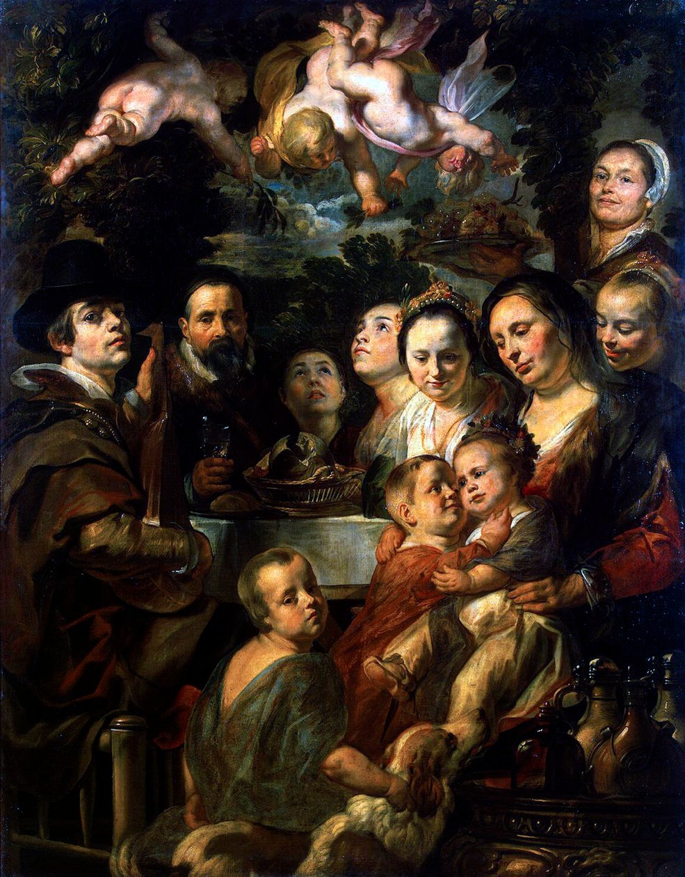 Önarckép szülőkkel, testvérekkel, c1615. alkotó: Jacob Jordaens