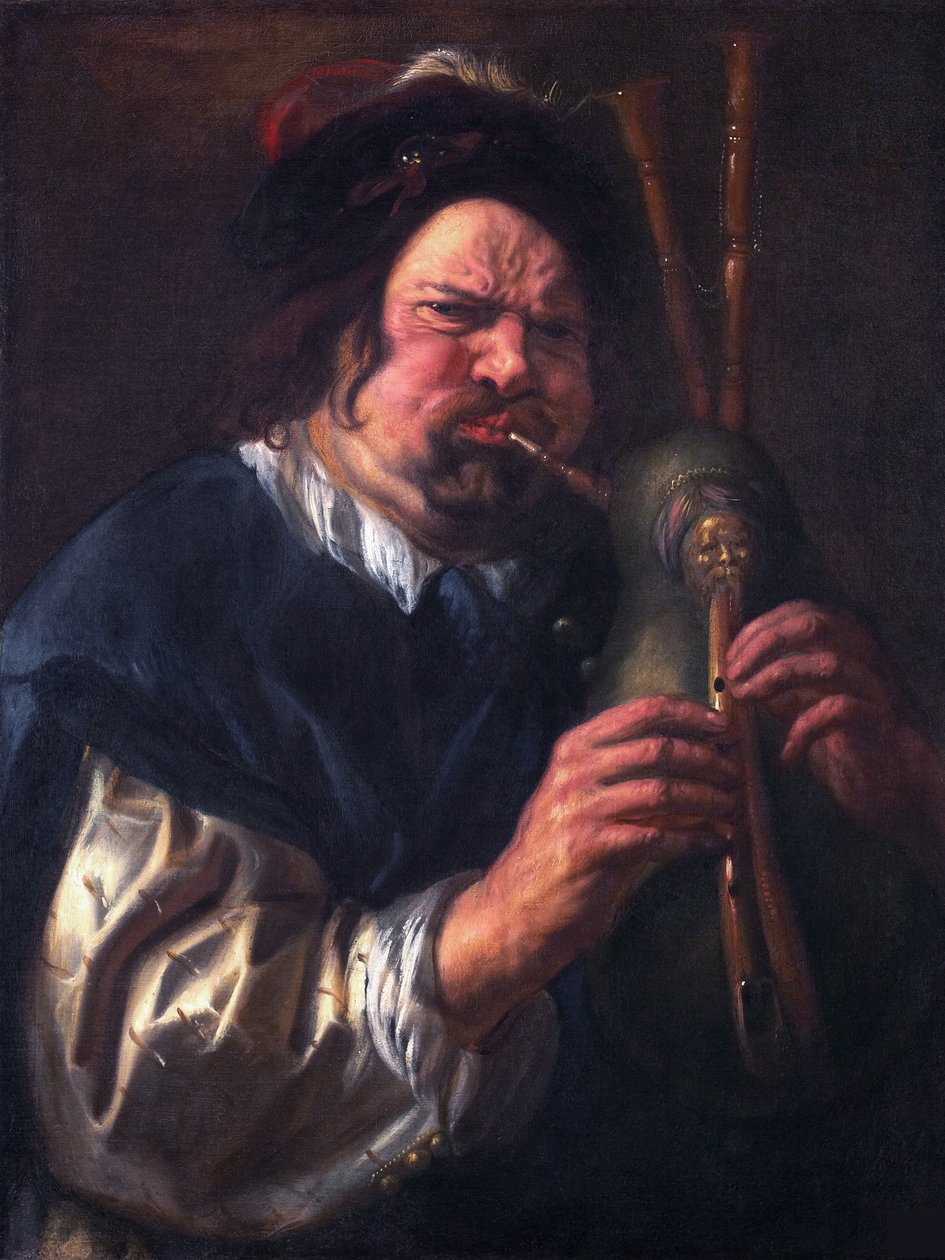 Dudán játszó önarckép alkotó: Jacob Jordaens