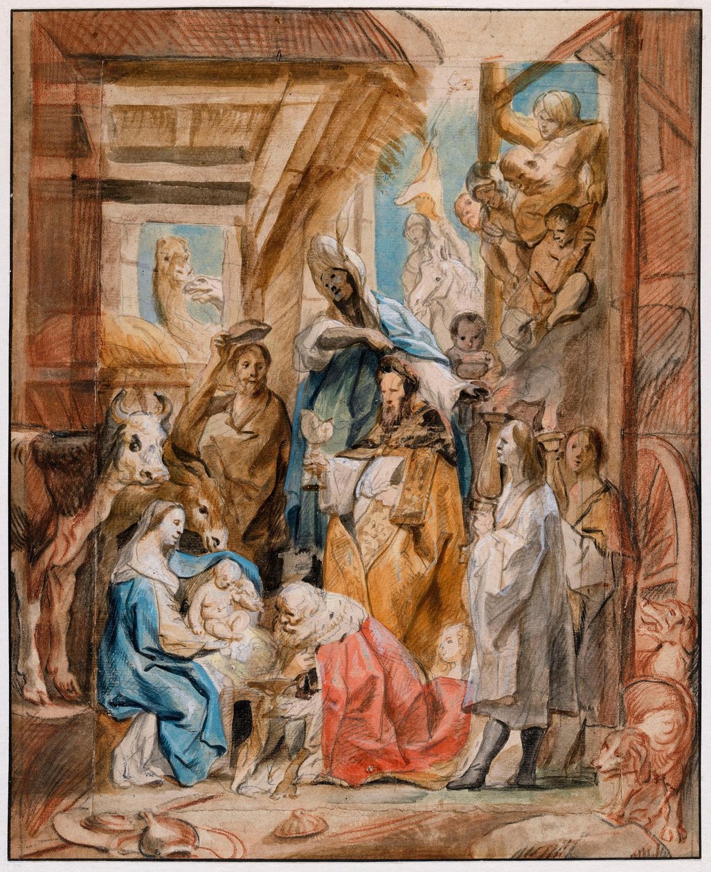 A napkeleti bölcsek imádása alkotó: Jacob Jordaens