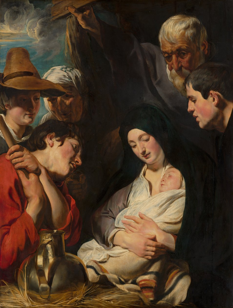 A Pásztorok imádása, 1617 körül alkotó: Jacob Jordaens