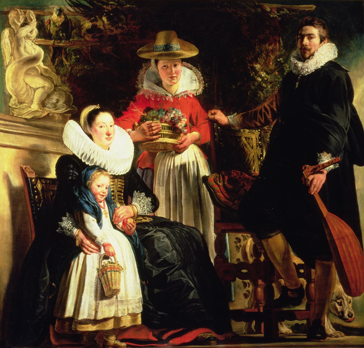 A művész és családja a kertben, 1620-22 körül (olaj, vászon) alkotó: Jacob Jordaens