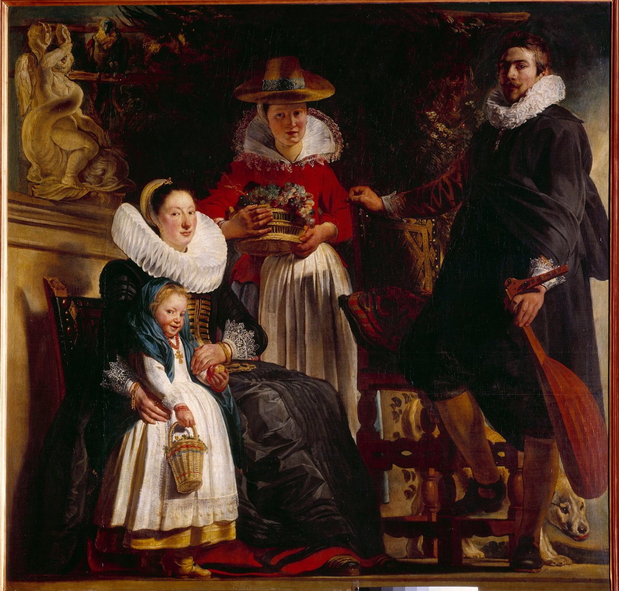 Jacob Jordaens (1593-1678) A művész család festménye 1621 V. 1,81x1,87 m Madrid, Prado Múzeum alkotó: Jacob Jordaens