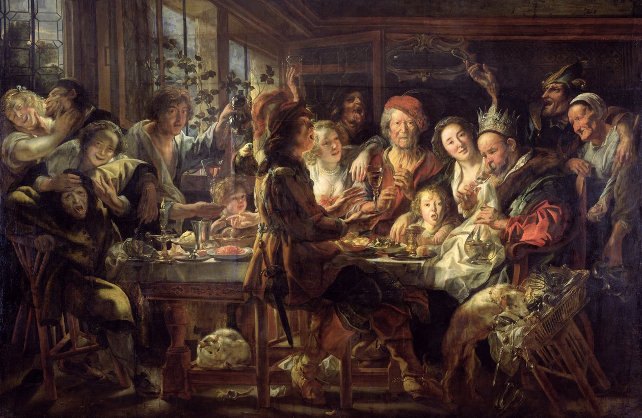 A bab lakoma (A király iszik) 1637-38 alkotó: Jacob Jordaens